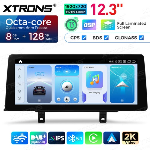 12.3" Android 14 Retrofit 8Core 8+128GB For BMW F30 F31 F34 F32 F33 EVO Screen - Picture 3 of 8