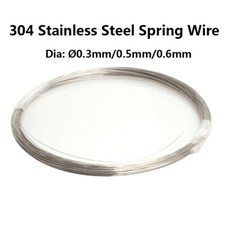 304 Stainless Steel Spring Wire Dia 0.3-0.6mm Length 100m Fine Soft Steel Wire