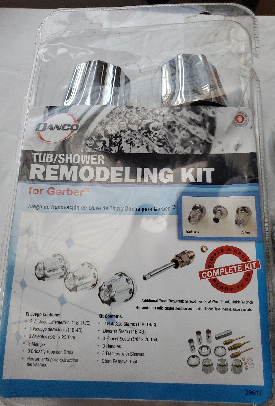 DANCO Tub and Shower Trim Kit for Gerber Faucets Chrome 39617 Plus