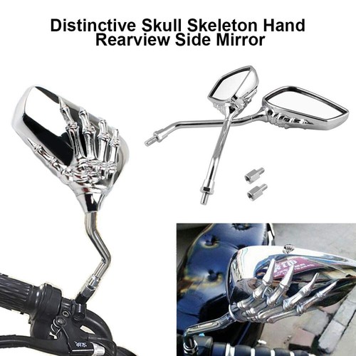 For Honda Shadow Valkyrie Motorcycle Skull Rearview Side Rear View Mirrors - Bild 1 von 8