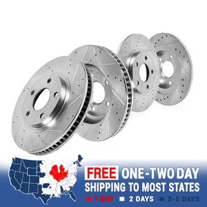 Front-amp-Rear-Drilled-Slotted-Brake-Rotors-For-2002-2003-2004-Acura-RL