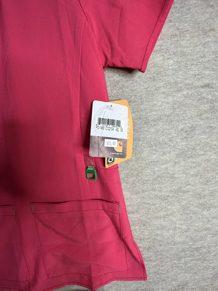 Carhartt Scrub Top Womens Pink XS Nwt Medical Wear - Image 2 of 4