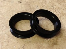 PAIR Black Soft Silicone Large Gauge Tunnels Plugs Earlets