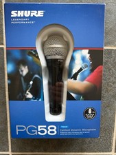 Shure PG58-XLR Cardioid Dynamic Vocal Microphone and Cord - New in Box