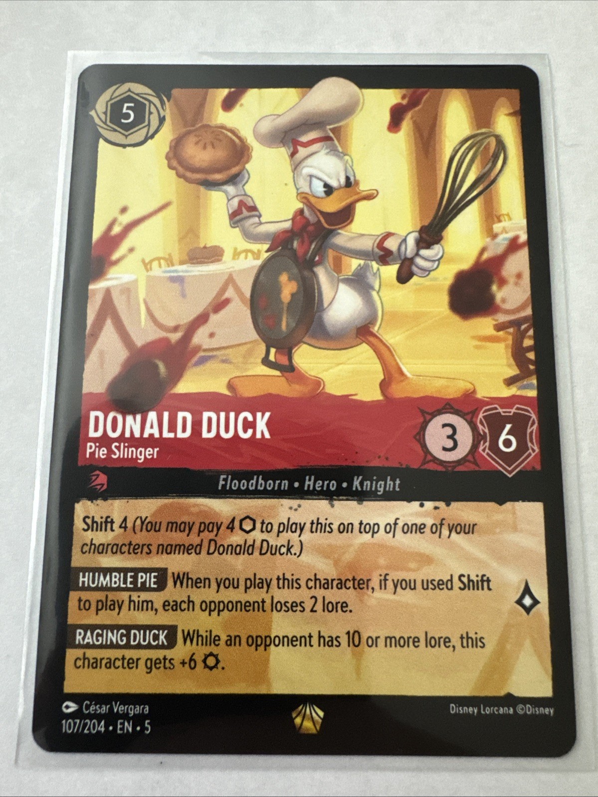 Lorcana Donald Duck - Pie Slinger 107/204 Shimmering Skies Regular NM