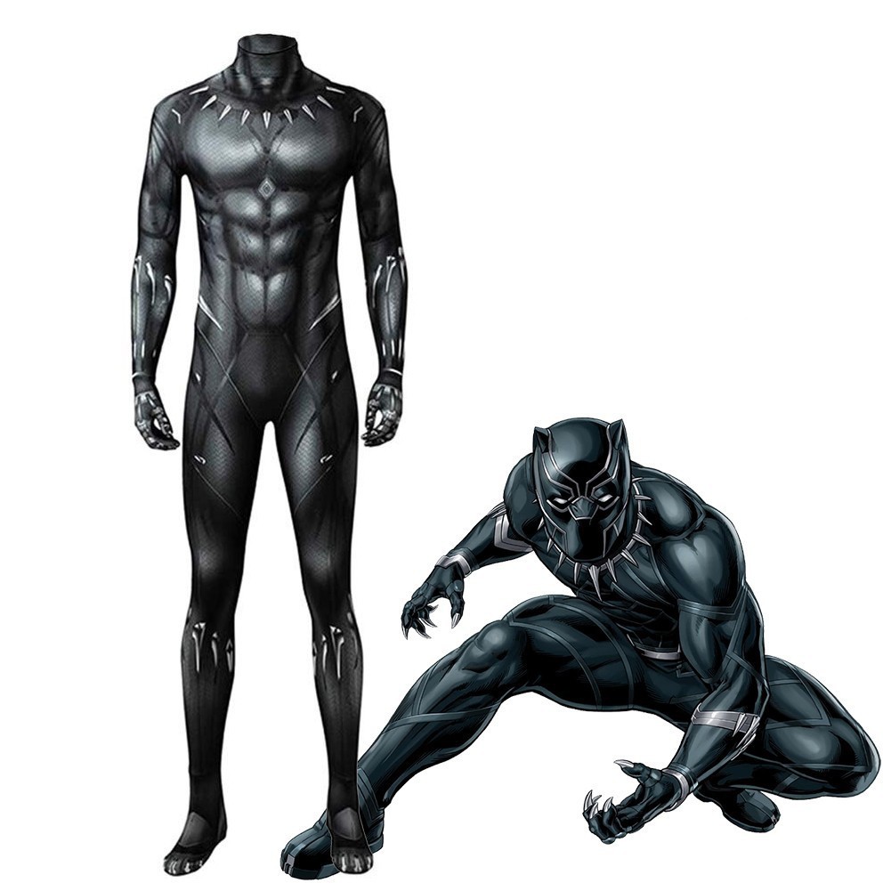 Black Panther Avengers Jumpsuit For Kids Adult Costume Cosplay Outfit