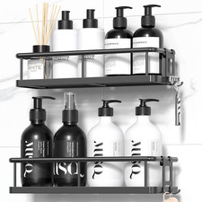 YASONIC Shower Caddy Adhesive, Rustproof Shower Organizer, Large Capacity Shower