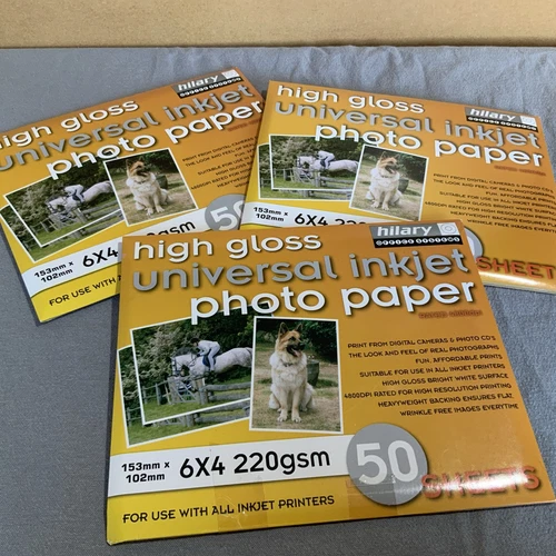 3x High Gloss Universal Inkjet Photo Paper