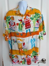 RARE Jams World Hawaiian Aloha Men s Short Sleeve Shirt, XL, Flora Dora EUC