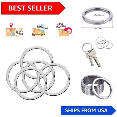 Minimalist 10-Piece Silver Key Rings - Strong, Secure & Stylish Key Attachments