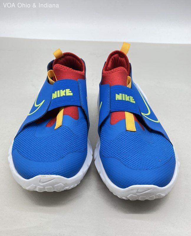 Nike Flex Runner 2 Signal Blue Red Yellow Youth Running Shoes Size 6Y