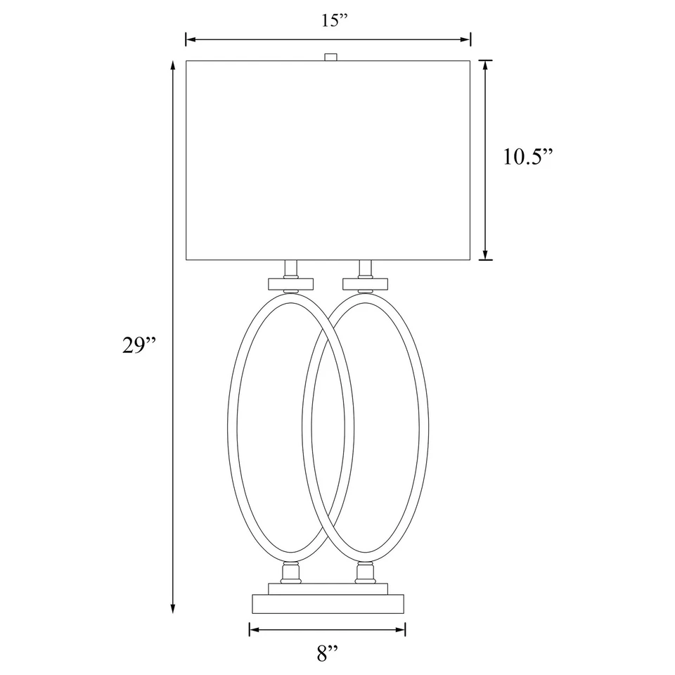 Lámpara de mesa de pantalla rectangular Coaster Izuku 29 pulgadas cepillo níquel - 901662 Foto 3 de 3