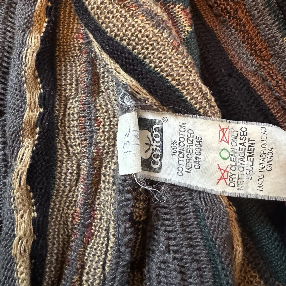 Vintage Tundra Canada Sweater/Cardigan Medium Textured Cosby Multicolor - Image 3 of 4