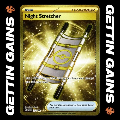 Night Stretcher - 251/191 - Secret Rare - Surging Sparks - Pokémon Card - NM/M