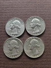 4 1964 Washington Quarters 90% Silver #1