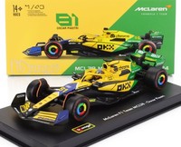 Burago 1/43 Mclaren F1 MCL38 Piastri Monaco 2024 Vitrine 1:43 Statisches Modell