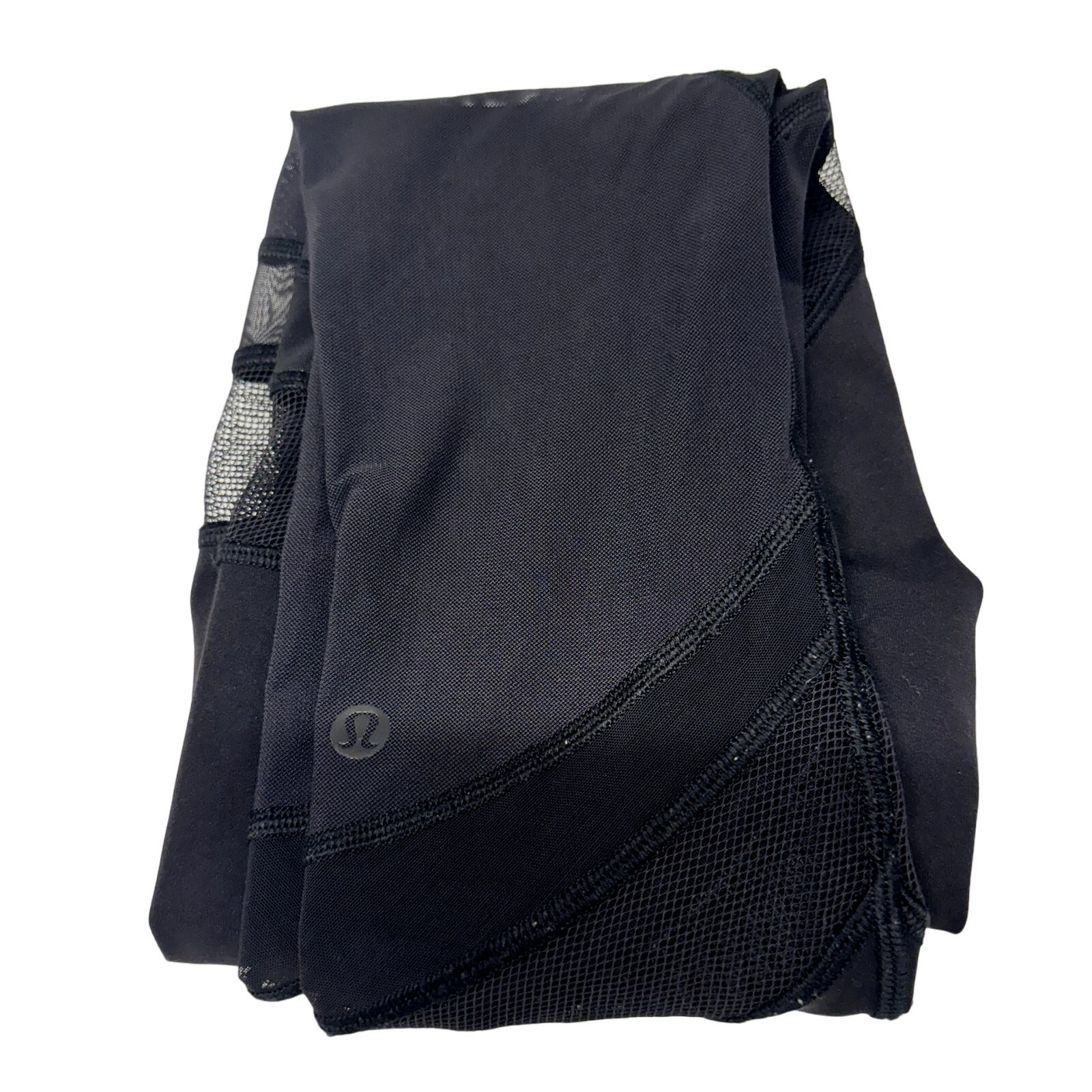 Lululemon Leggings Womens 2 SEEK THE HEAT Black Full Length Sheer Panels Active