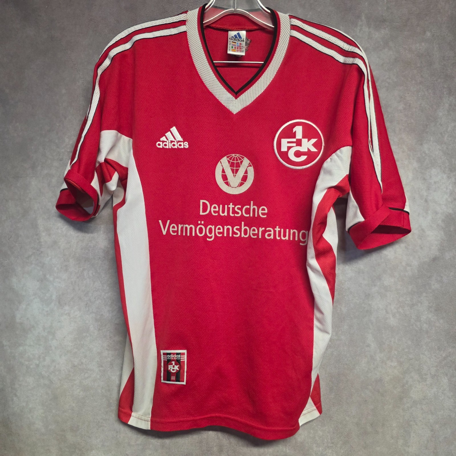 Vintage 90s Adidas KAISERLAUTERN Red Football Soccer Jersey Mens S