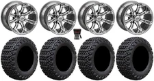 LSI Casino 14" Gunmetal Golf Wheels 23x10-14 X-Trail Tires E-Z-GO & Club Car