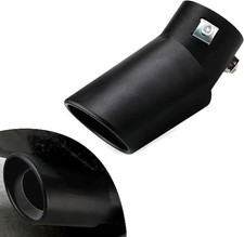1 Pc Car Exhaust Tips Single Outlet Bending Muffle Size Bending Black -1pc