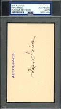 Ford Frick PSA DNA Coa Signed 3x5 Index Card Autograph