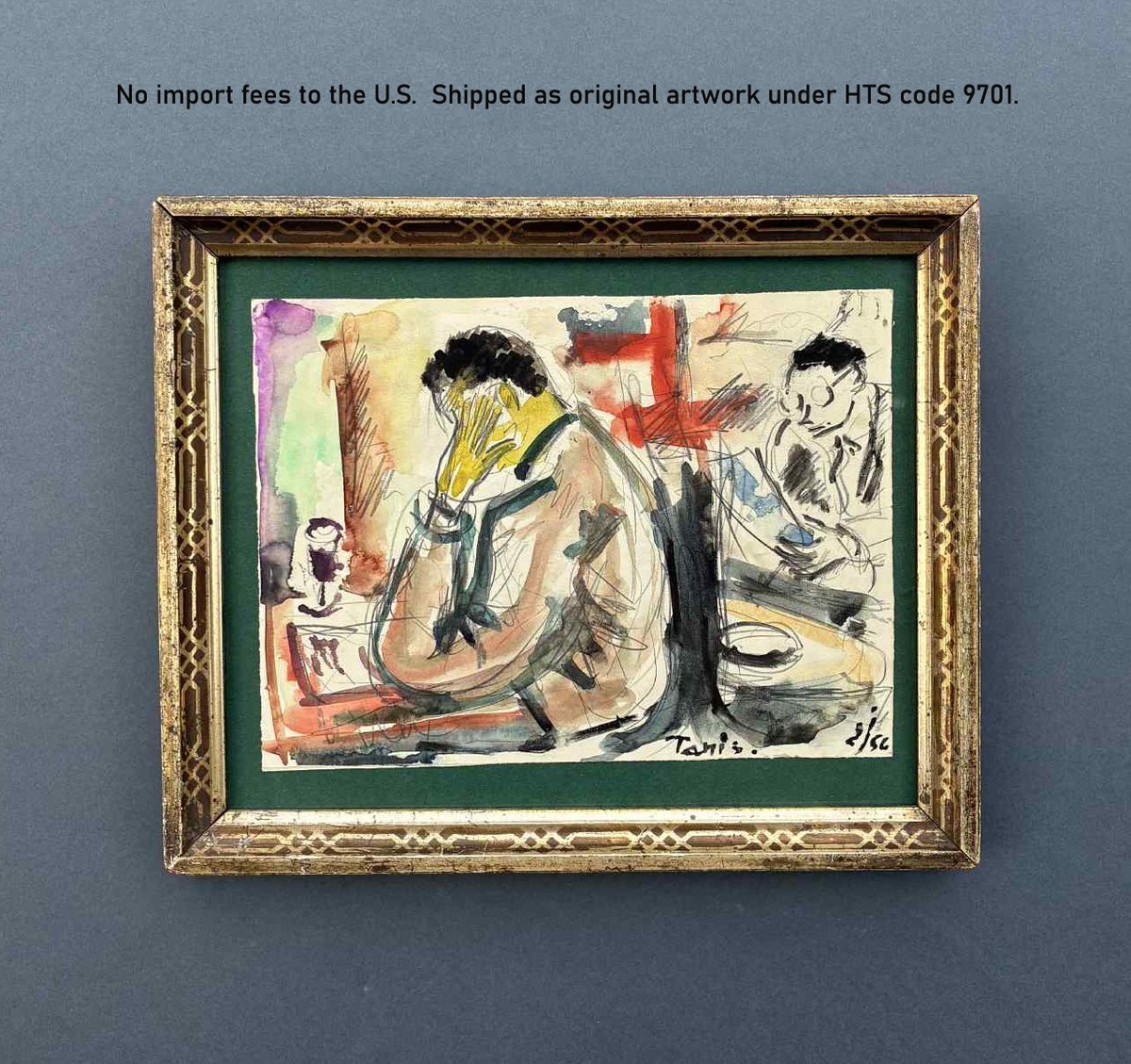 Harold Cousins & Allen Jones. Black Artists in Paris. Dated 1956
