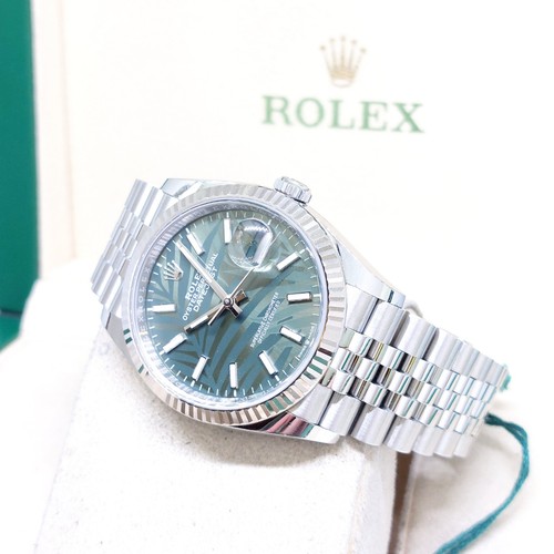 Rolex 36mm Oyster Perpetual Palm Motif Dial Datejust REF: 126234 (2022)