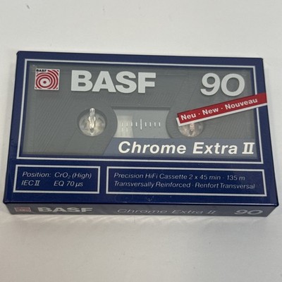 BASF CHROME EXTRA II 90  Blank Audio Cassette Tape (Sealed) NOS! New!
