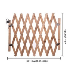 ༝Pet Gate Retractable Adjustable Dog Sliding Door Wood Indoor Dog Gate Doorway