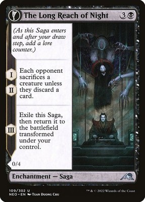 MTG Magic NEO Kamigawa Neon Dynasty - 1x EN NM 109 U The Long Reach of Night