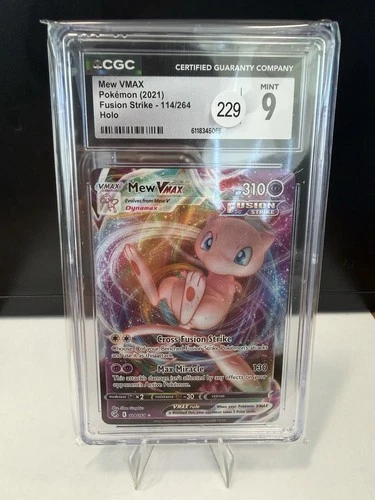 Pokémon TCG Mew VMAX Fusion Strike 114/264 Holo Ultra Rare CGC 9