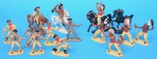 Jean Hoeffler Cowboys + Indians Toy Soldiers - plastic - 1/32 scale W. GERMANY