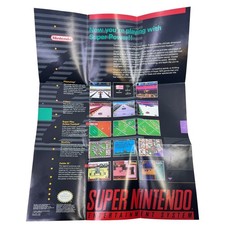 Super Nintendo Now You're Playing With Super Power Poster 1991 Nintendo Flyer