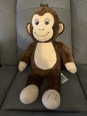2019 18'' BAB Build A Bear Smiling Chimpanzee Plush Brown Monkey Stuffed Ape