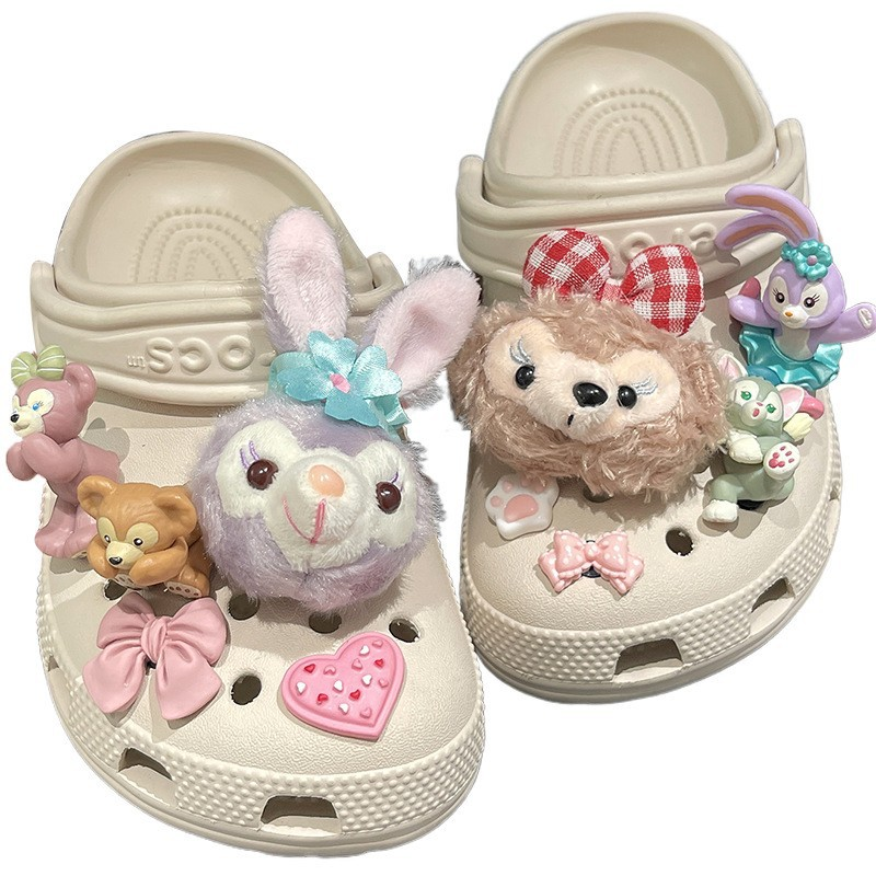 Disney Kawaii Duffy and friends Crocs Charms decoration Cute ( no