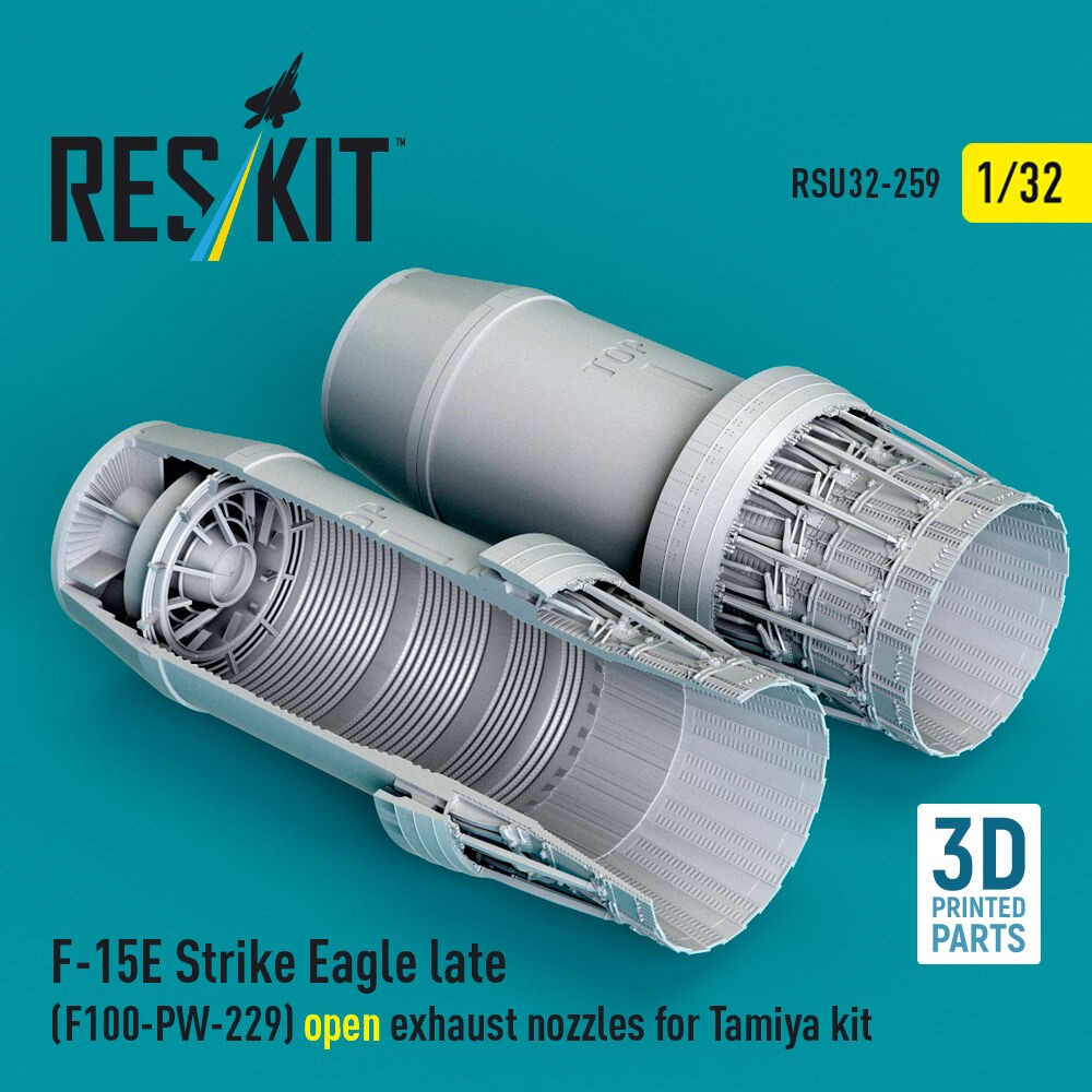 ResKit RSU32-0259 1:32 F?15E Strike Eagle Late Exhaust Nozzle Accessory Kit