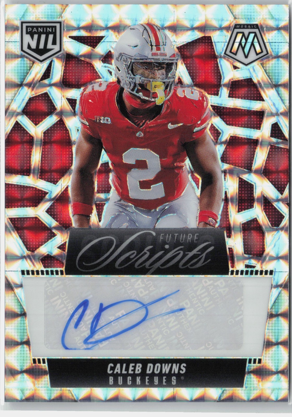 2025 Panini Mosaic #FSC-CDS Caleb Downs Future Scripts Ohio State