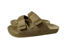 Reef Mens Ojai Sandal Two Bar Oat Tan Size 9 Suede Leather Beach Surf Slides