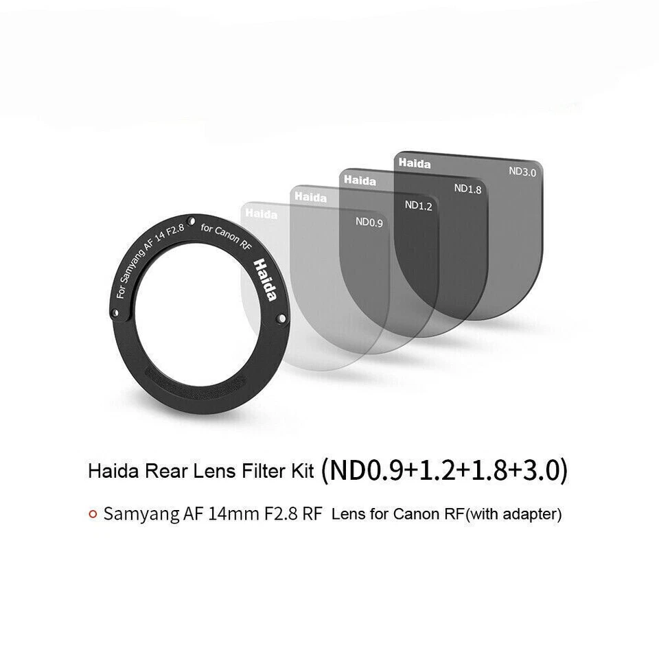 Haida Rear Lens ND Filter Kit for Samyang AF 14mm F2.8 RF Lens for Canon RF - Image 2 of 4