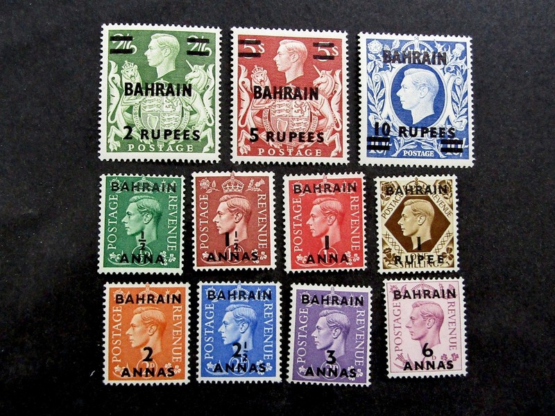 nystamps British Bahrain Stamp # 52-61A Mint OG H $85 L10y1570