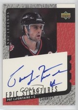 2000-01 Upper Deck Legends Epic Signatures Pat LaFontaine #PL Auto HOF k4g