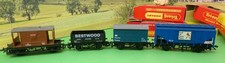 Hornby R648 Johnnie Walker Grain/R096 Bestwood/R780 Parcels Wagons & Brake Van