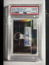 Panini 2022 Three and Two Timeless Moments Gold Auto /15 POP 1 Rickey Henderso…