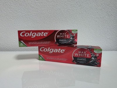 2x Colgate Max White Activted Charcoal Zahnpasta je 75ml NEU!