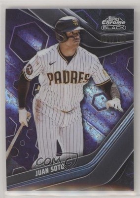 2023 Topps Chrome Black Purple Mini-Diamond Refractor 51/150 Juan Soto #64 7ut