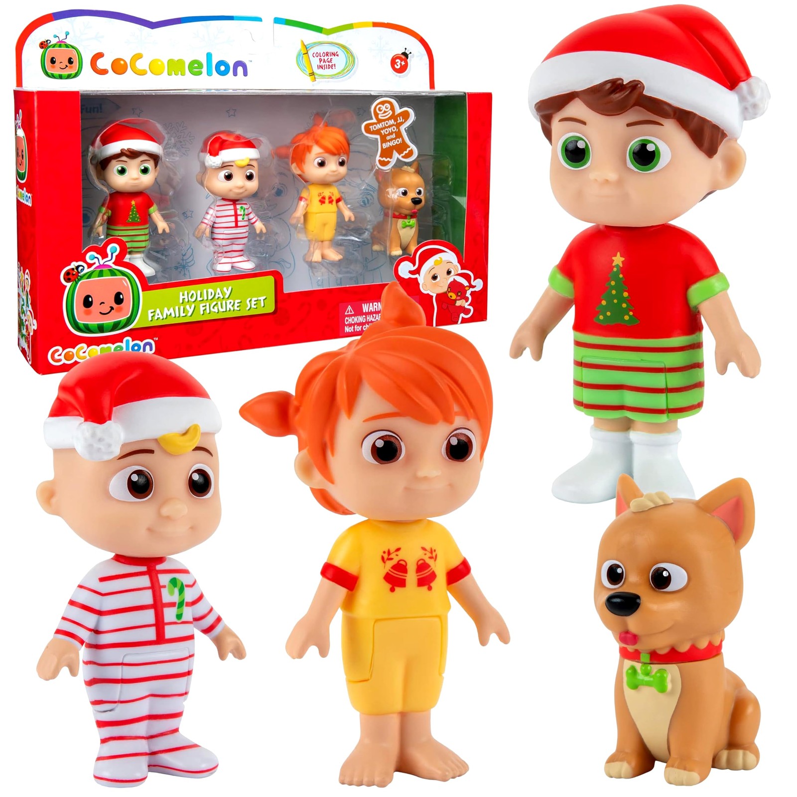 CoComelon 3 Inch Figure 4 Pack - Includes JJ, Tomtom, YoYo & Bingo - Character