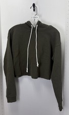 Wild Fable Army Green Cropped Hoodie Size Small