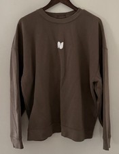 Nuuds Long Sleeve Sweatshirt Womens Size S Mocha/Coffee NEW