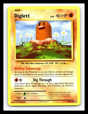   2016 Pokemon XY Evolutions - Diglett Non Holo Foil # 55/108