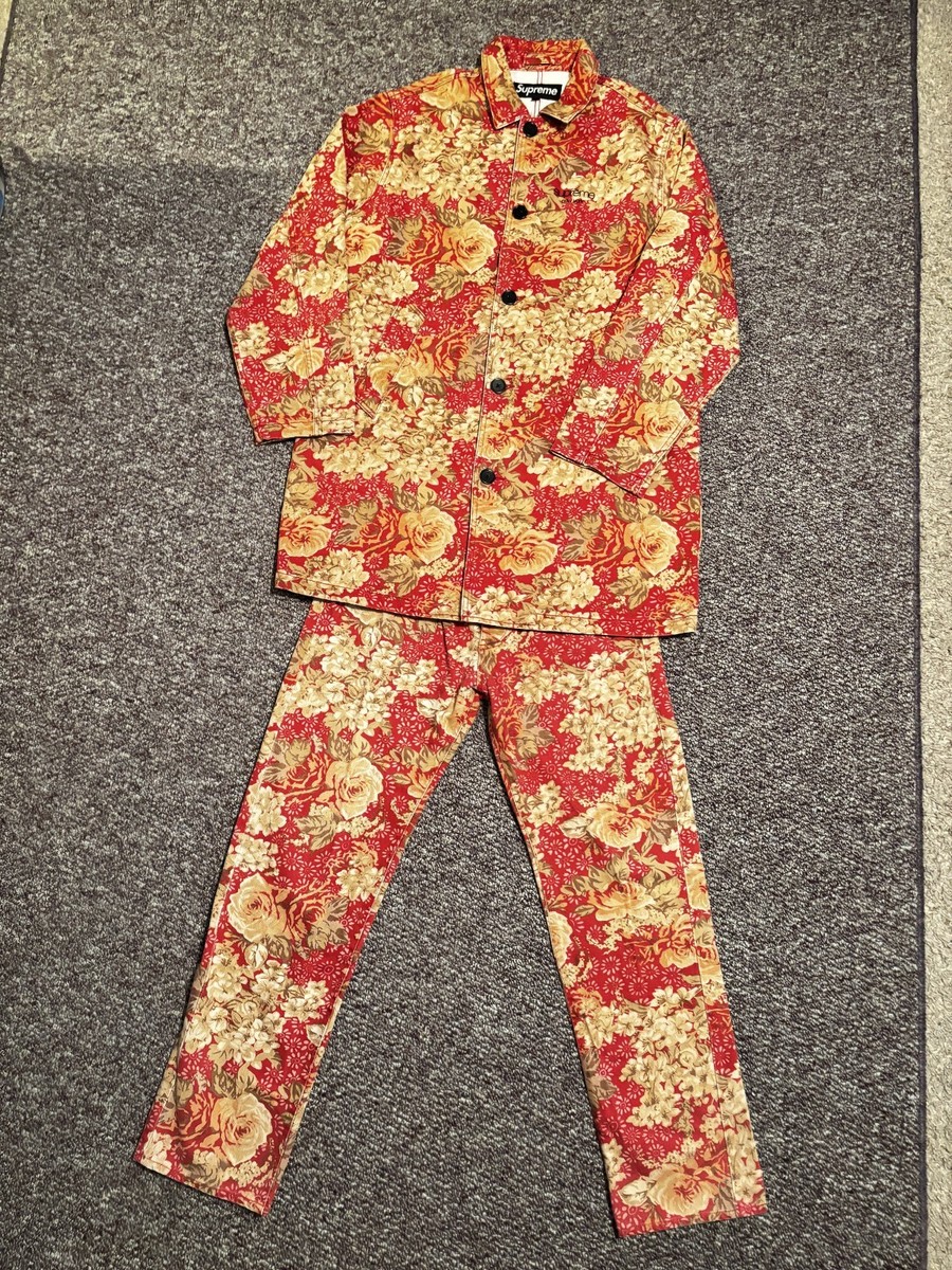 パンツ Supreme Washed Regular Jeans Floral Supreme Washed Regular Floral Jeans Vibrant Red S/S 2018